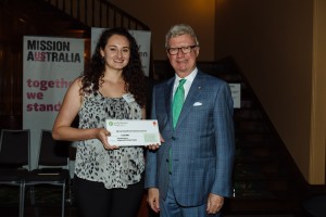 His Excellency, the Honourable Paul de Jersey AC, Governor of Queensland and grant recipient Zig Zag Young Women's Resource Centre